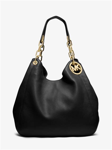 michael kors fulton large leather shoulder bag uk|Michael Kors shoulder bag.